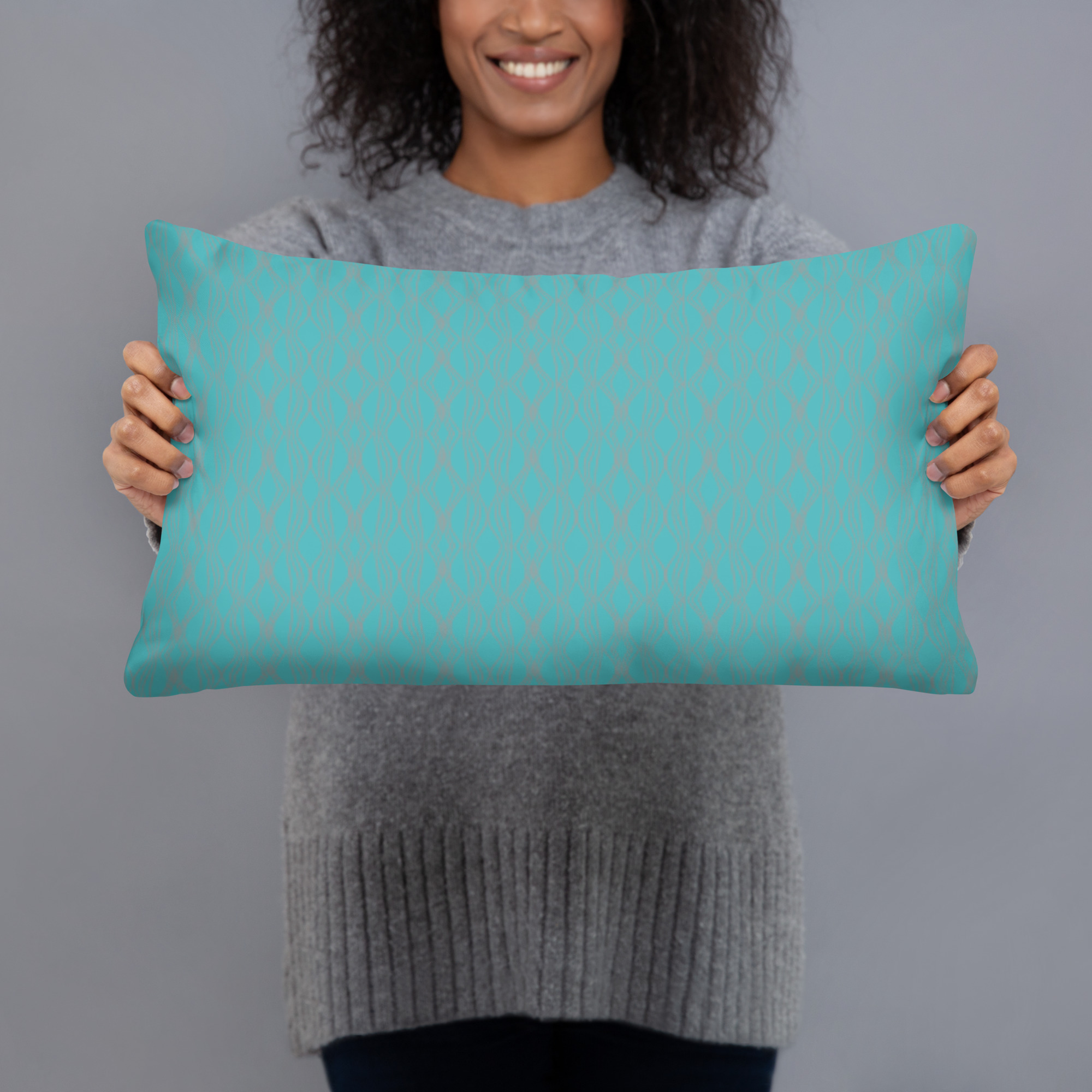 Wave of Comfort Pastel Painting Pillow - Image 2