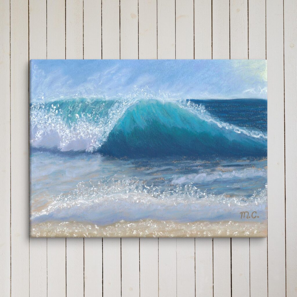 Wave of Comfort Pastel Painting Canvas