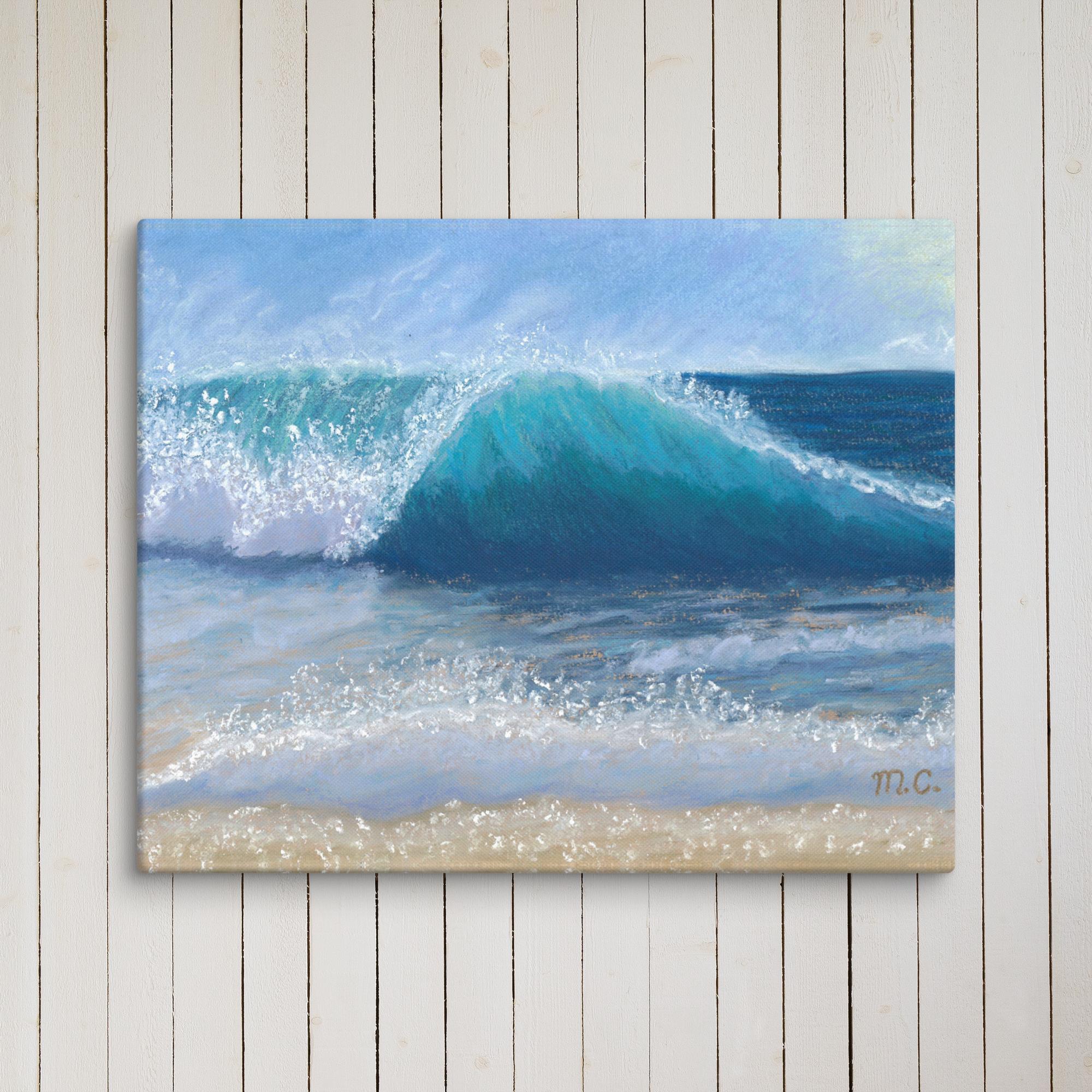 Wave of Comfort Pastel Painting Canvas - Image 5
