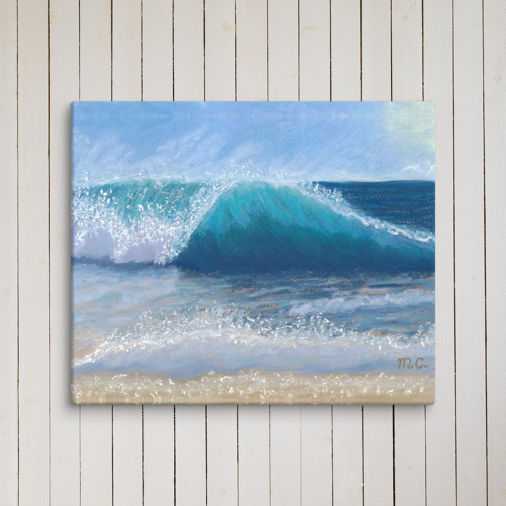 Wave of Comfort Pastel Painting Canvas - Image 3
