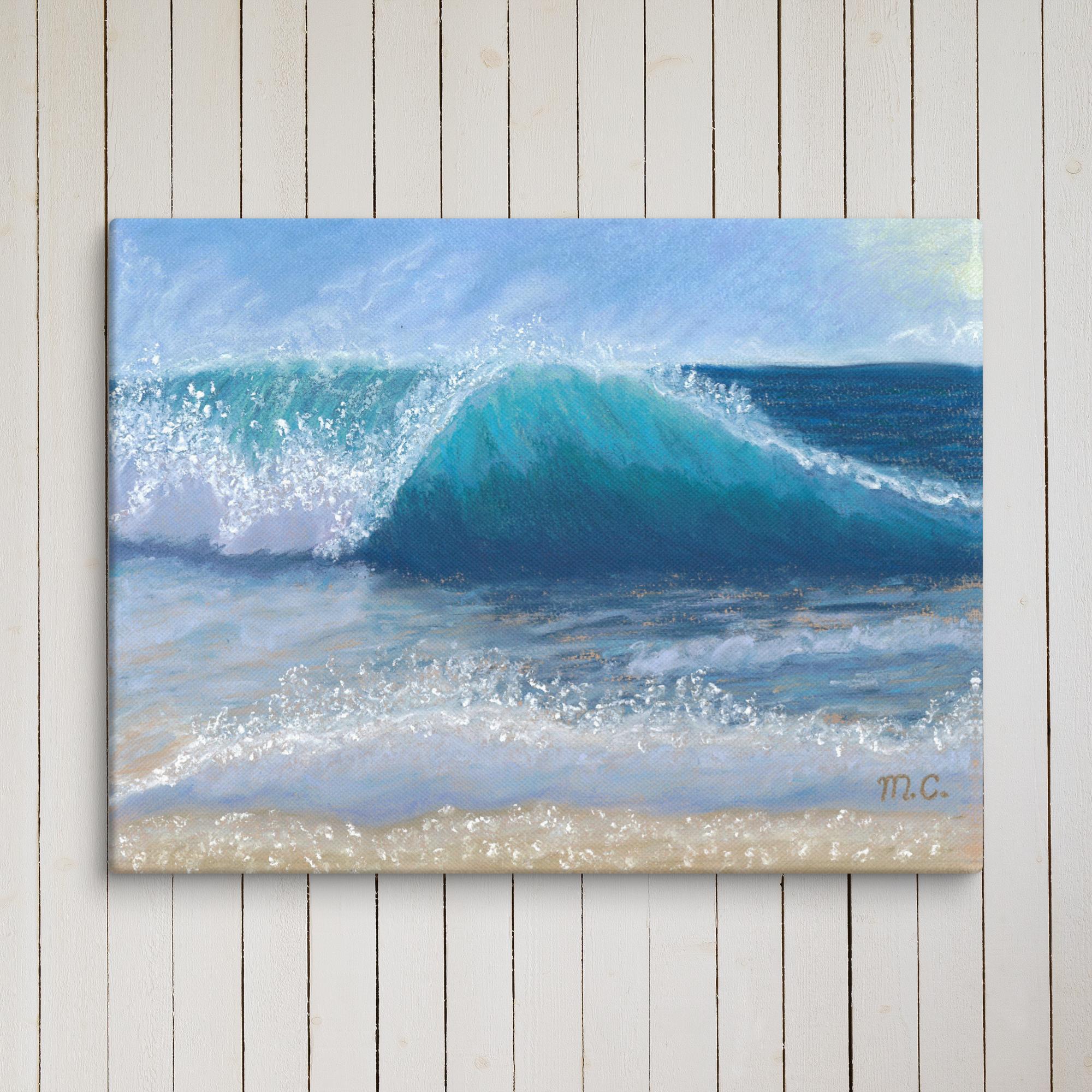 Wave of Comfort Pastel Painting Canvas - Image 4