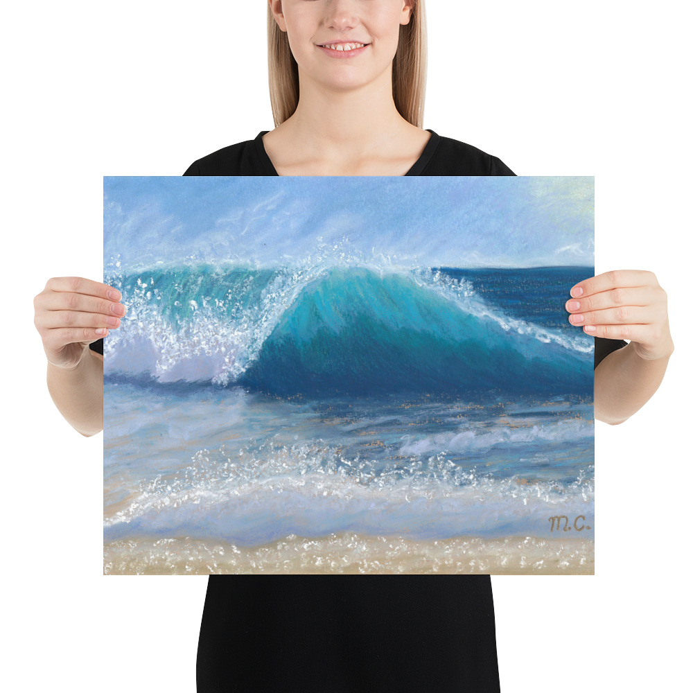 Wave of Comfort Pastel Painting Poster - Image 3