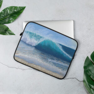 Wave of Comfort Pastel Painting Laptop Sleeve